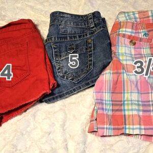 Denim and Plaid Shorts Set